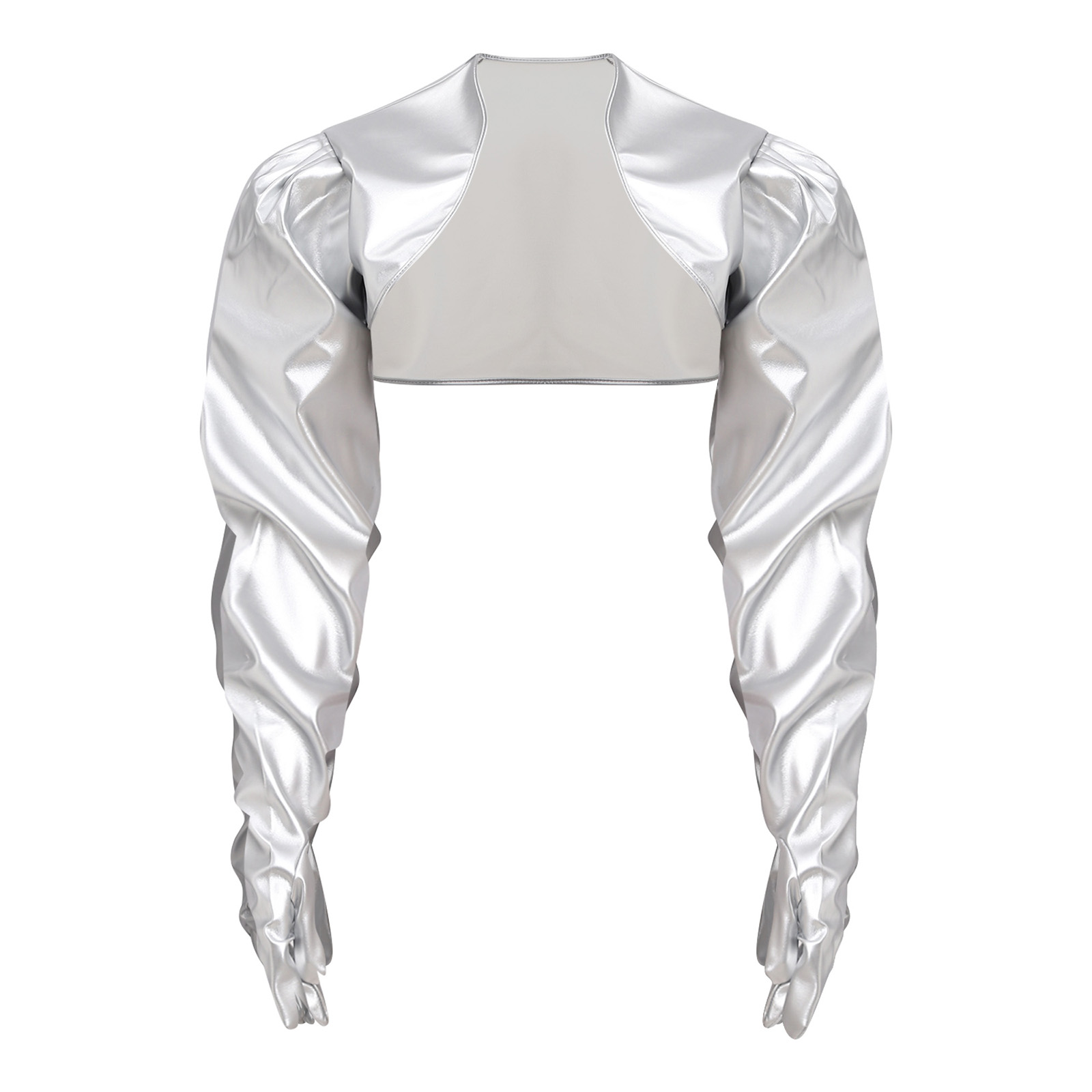 Women Fashion Gloves - Womens Female Wet Look PU Cardigan