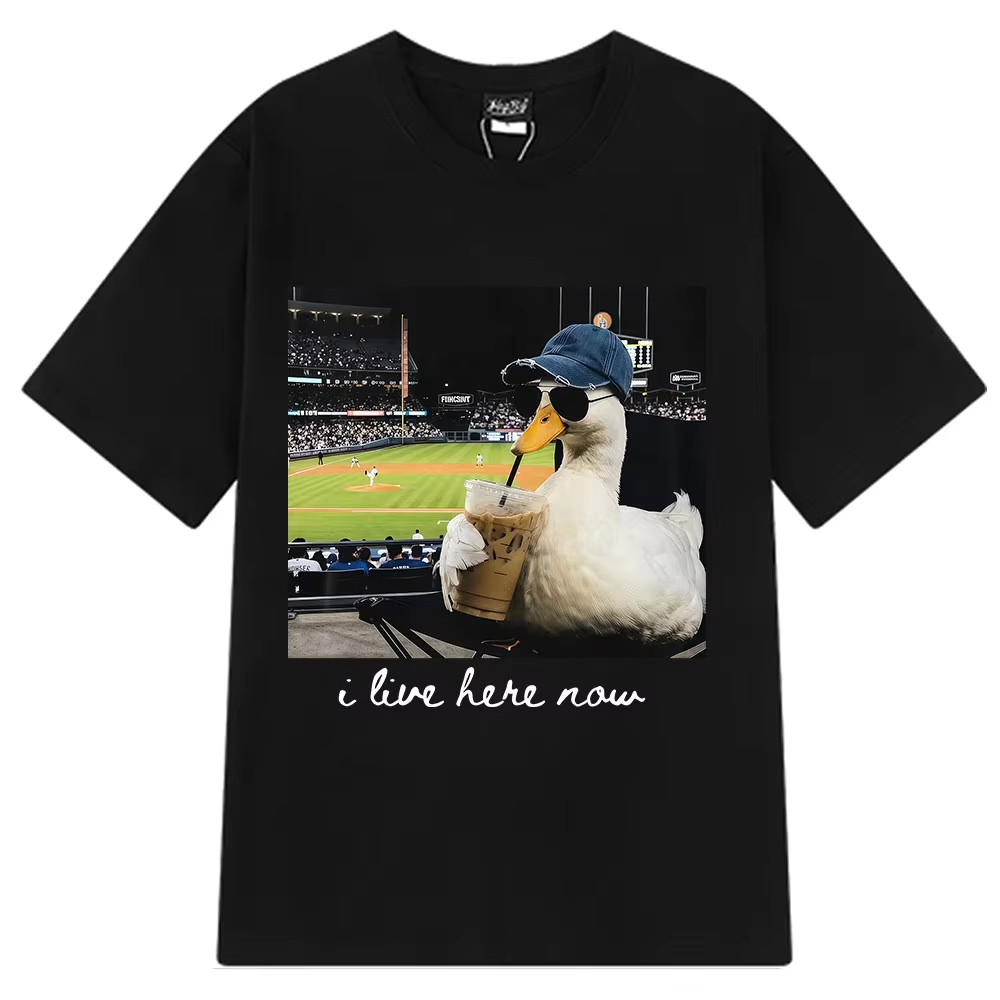 Women Fashion Now - I Live Here Now Funny Goose