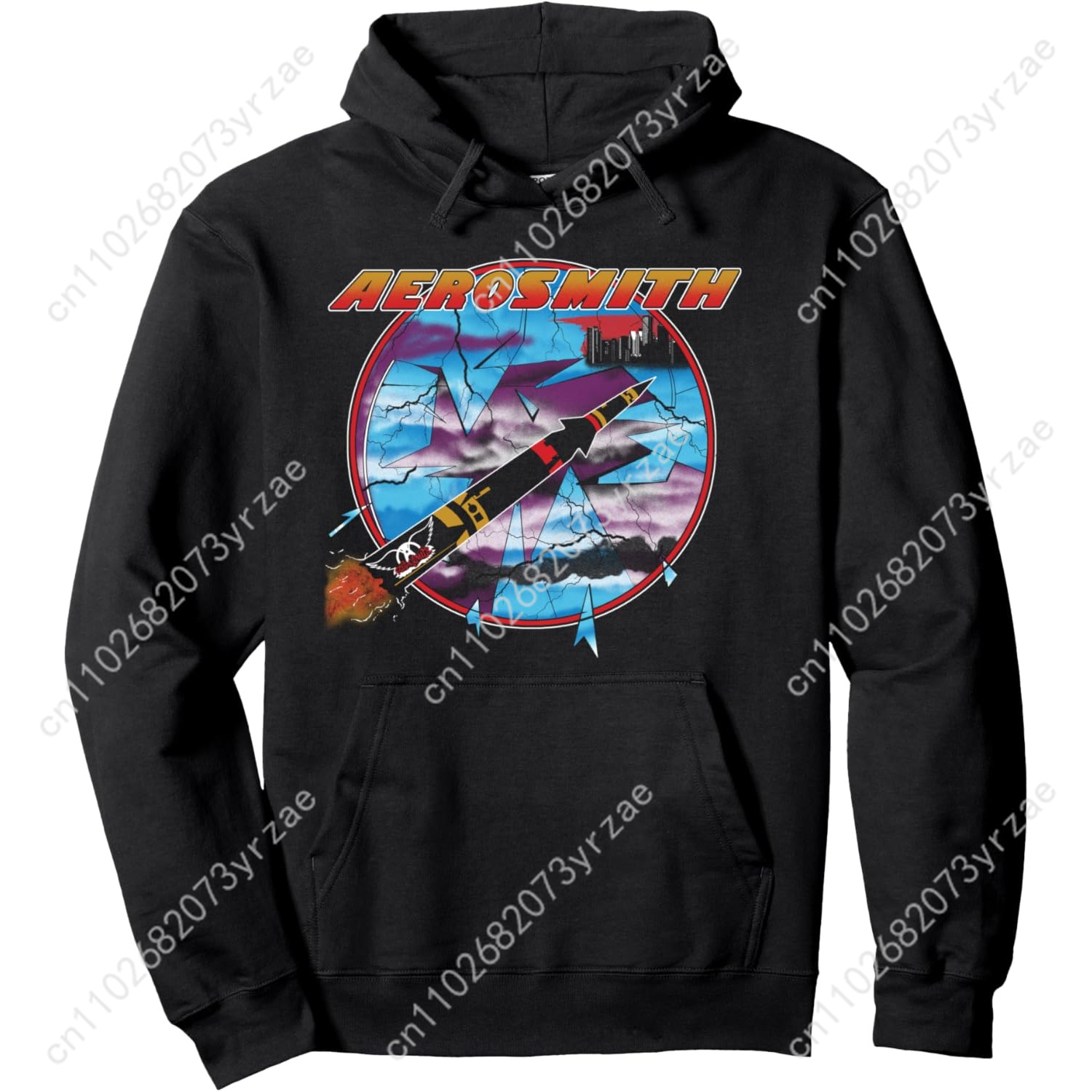 Women'S Fashion Hoodie - Retro Hoodie Aerosmith Jaded Pullover Hoodie