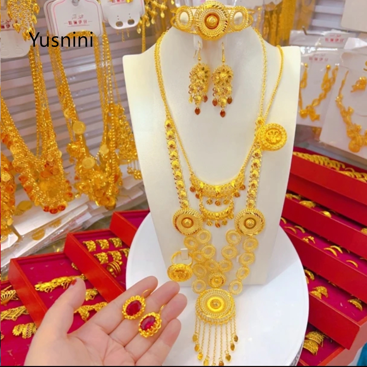 New Dubai Fashion High end 24K - Women'S Fashion Rings Gold recension och pris
