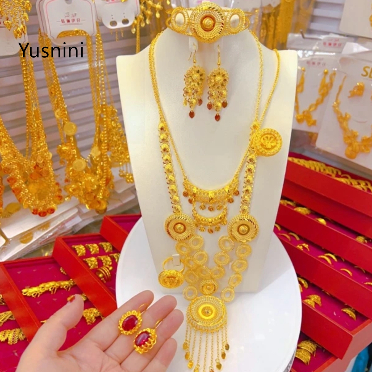 New Dubai Fashion High end 24K - Women'S Fashion Rings Gold recension och pris