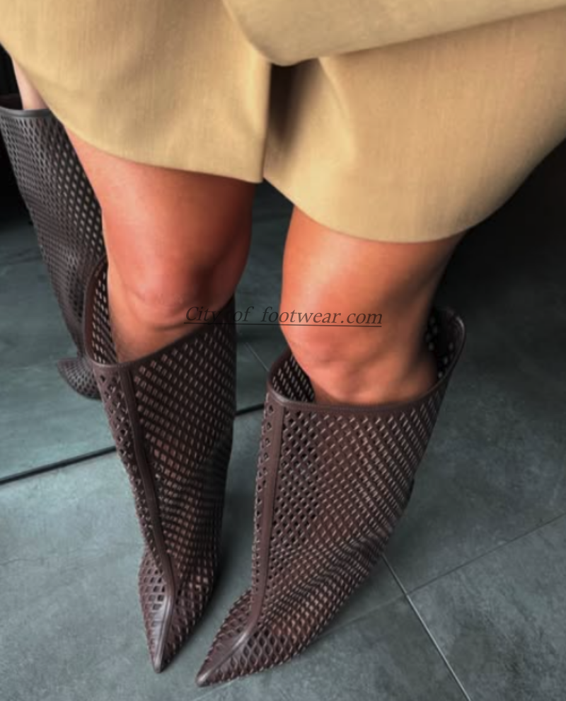 Sexy hollow out leather summer - Women'S Fashion Leather Boots recension och pris