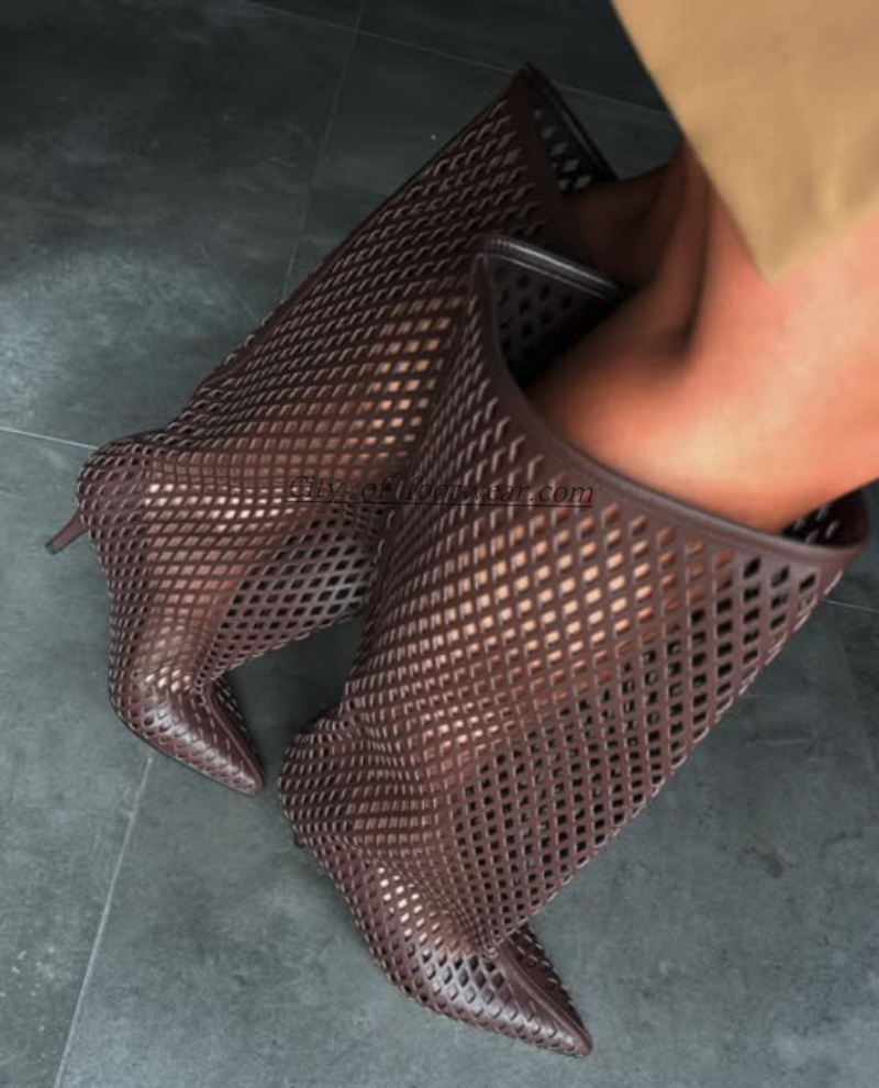Sexy hollow out leather summer - Women'S Fashion Leather Boots recension och pris