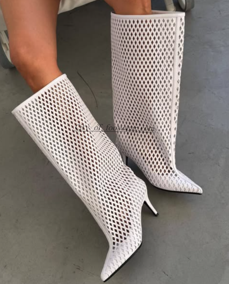 Sexy hollow out leather summer - Women'S Fashion Leather Boots recension och pris