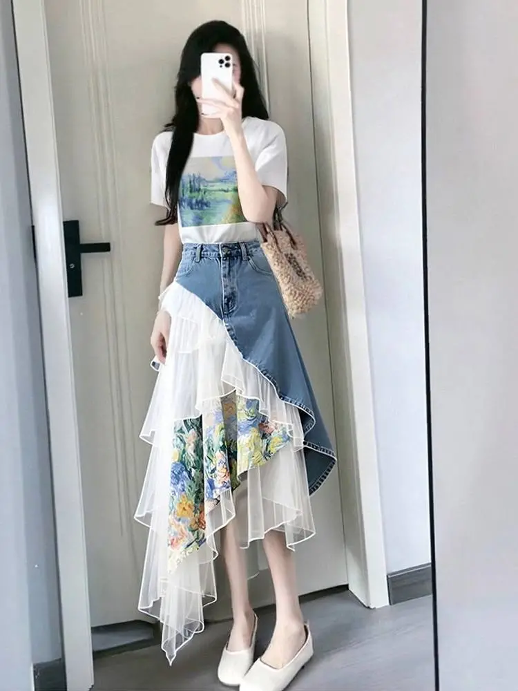 Luxury Sweet Denim 2-Piece Set - Women'S Fashion Denim Jacket recension och pris