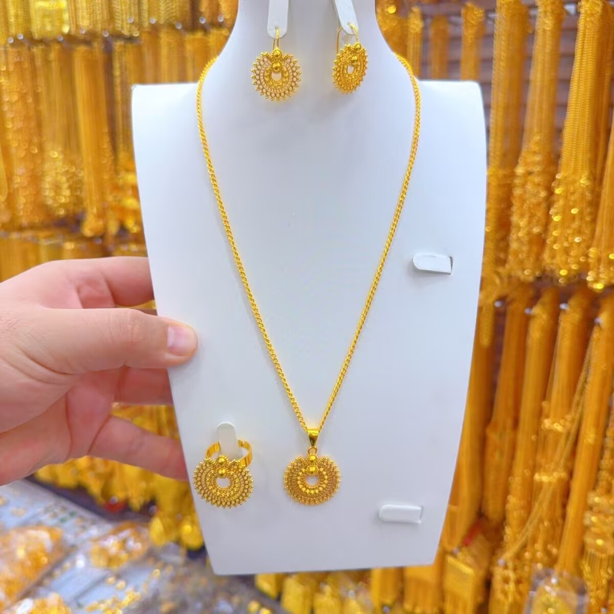 New Dubai 24K Gold Plated Neck - Women'S Fashion Rings Gold recension och pris