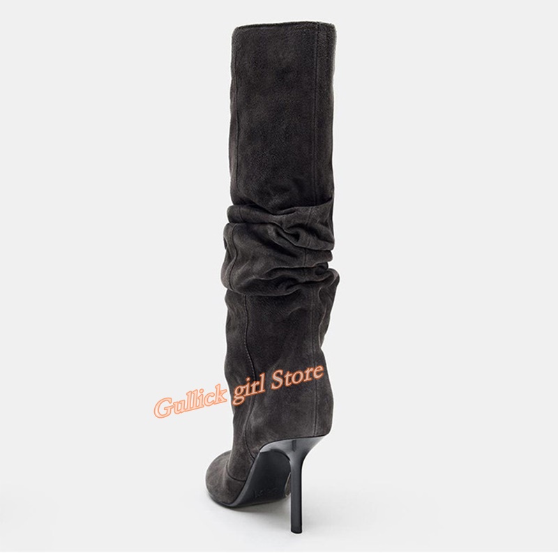 Suede Slouchy Knee High Boots  - Women'S Fashion Winter 2026 recension och pris