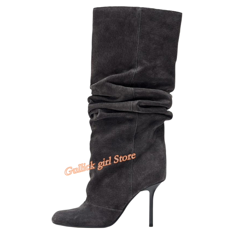 Suede Slouchy Knee High Boots  - Women'S Fashion Winter 2026 recension och pris