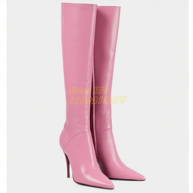 Matte Leather Knee High Boots  - Women'S Fashion Leather Boots recension och pris