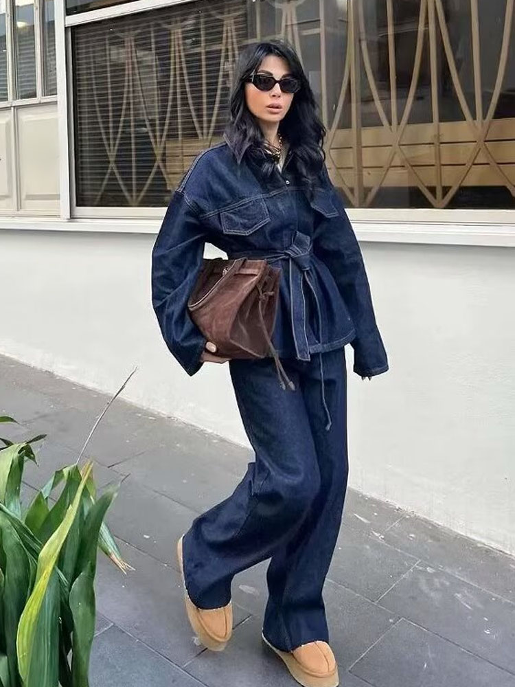 TRAFZA Women Pants Suit Fashio - Women'S Fashion Denim Jacket recension och pris