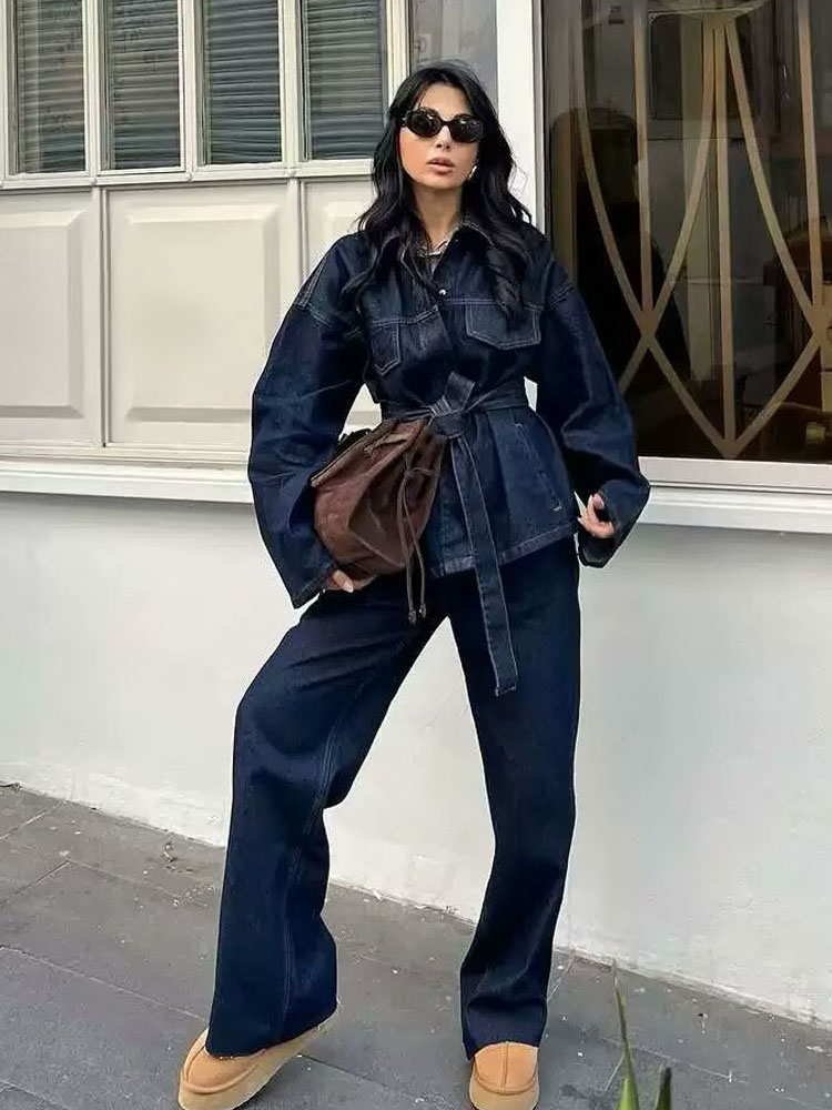 TRAFZA Women Pants Suit Fashio - Women'S Fashion Denim Jacket recension och pris