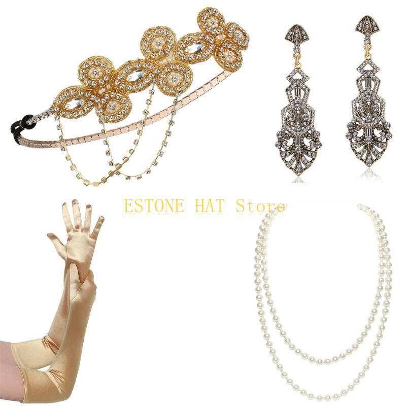 49MF Vintage Flapper Costume S - Women Fashion Gloves recension och pris