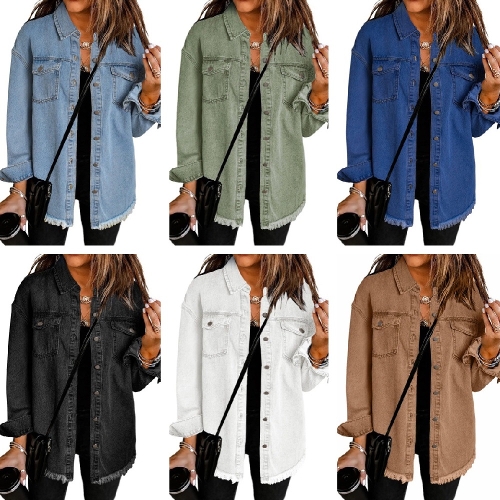 Washed Denim Jacket Women Autu - Women'S Fashion Denim Jacket recension och pris