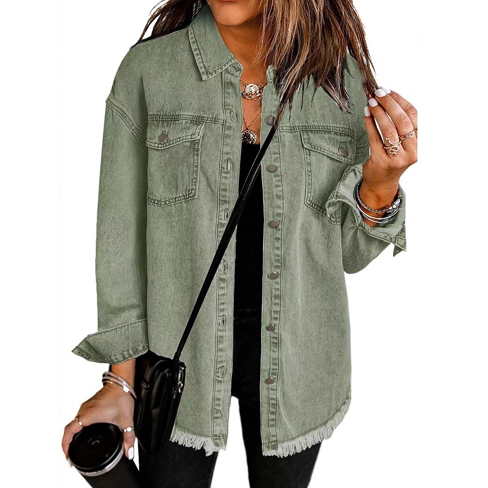 Washed Denim Jacket Women Autu - Women'S Fashion Denim Jacket recension och pris