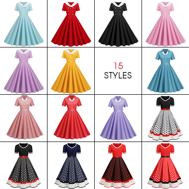 Womens Retro 50s 60s Rockabill - Women'S Fashion Of The 50S recension och pris