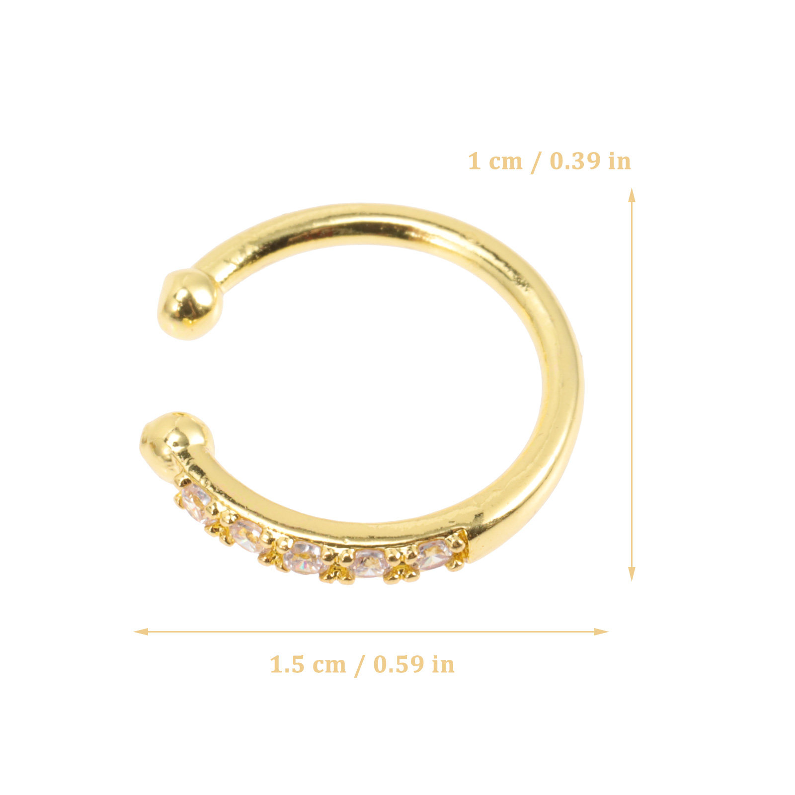 8Pcs Women Clip on Nose Rings  - Women'S Fashion Rings Gold recension och pris