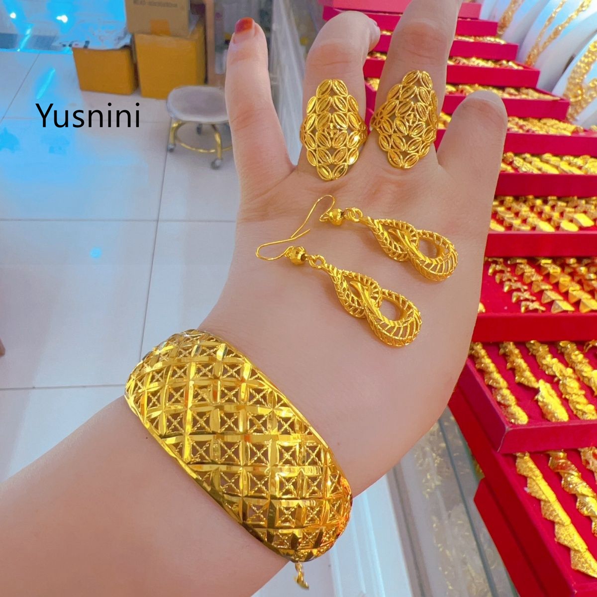 New French Dubai High end 24K  - Women'S Fashion Rings Gold recension och pris
