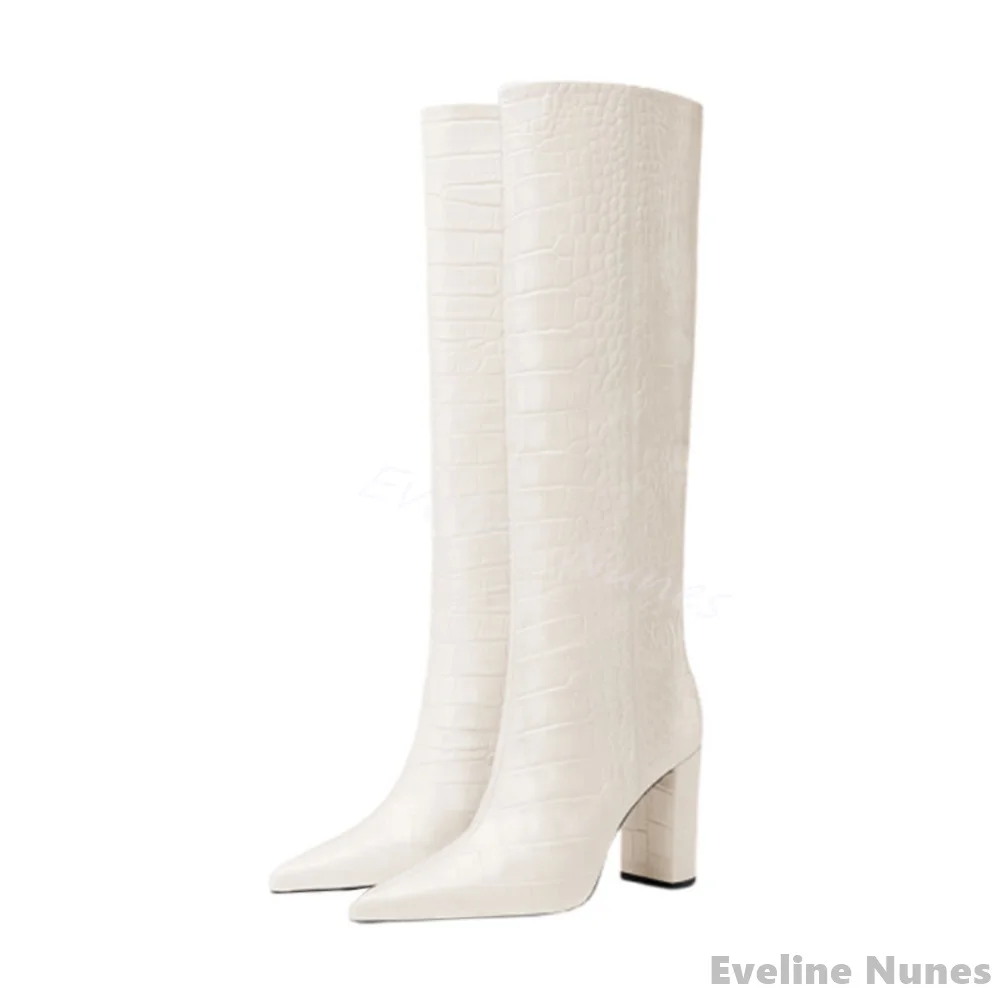 Luxury Crocodile Pattern Boots - Women'S Fashion Leather Boots recension och pris