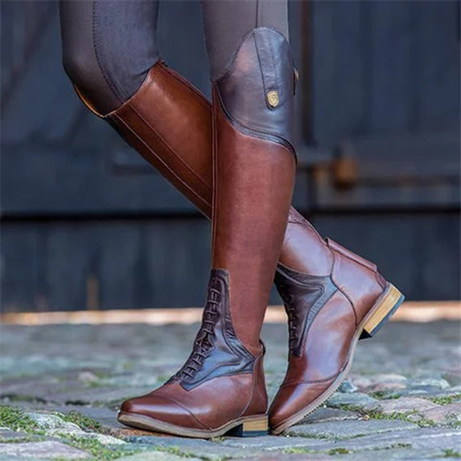 Equestrian Boots Genuine Leath - Women'S Fashion Leather Boots recension och pris