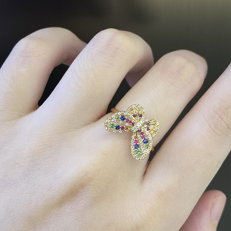 Aazuo Luxury Jewelry 18K Yello - Women'S Fashion Rings Gold recension och pris