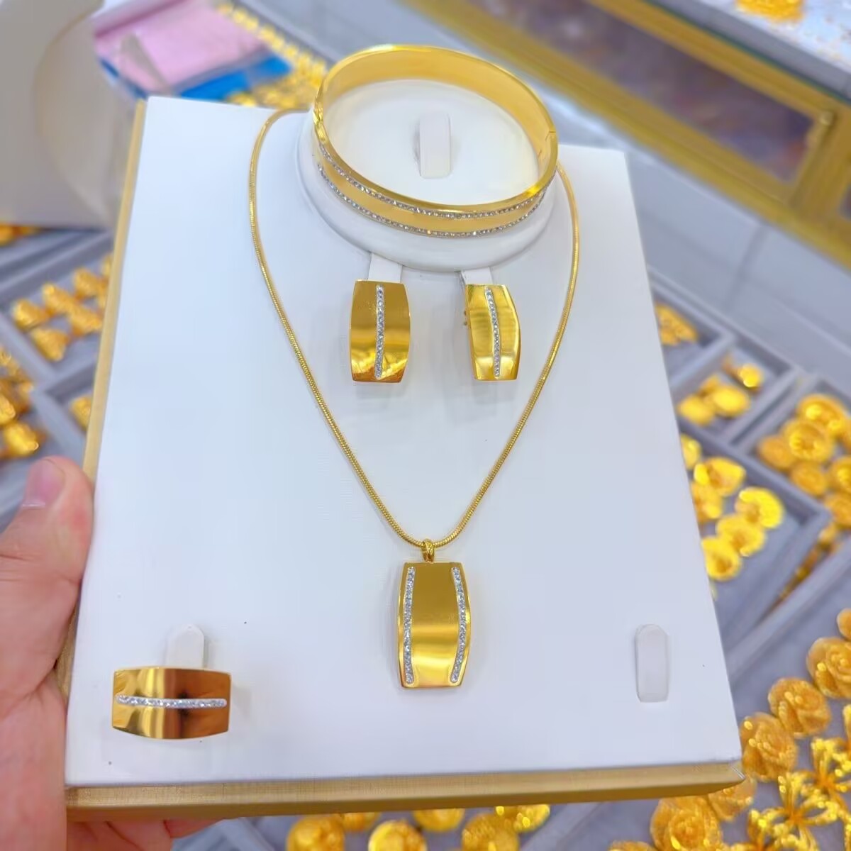 New Middle East French Titaniu - Women'S Fashion Rings Gold recension och pris