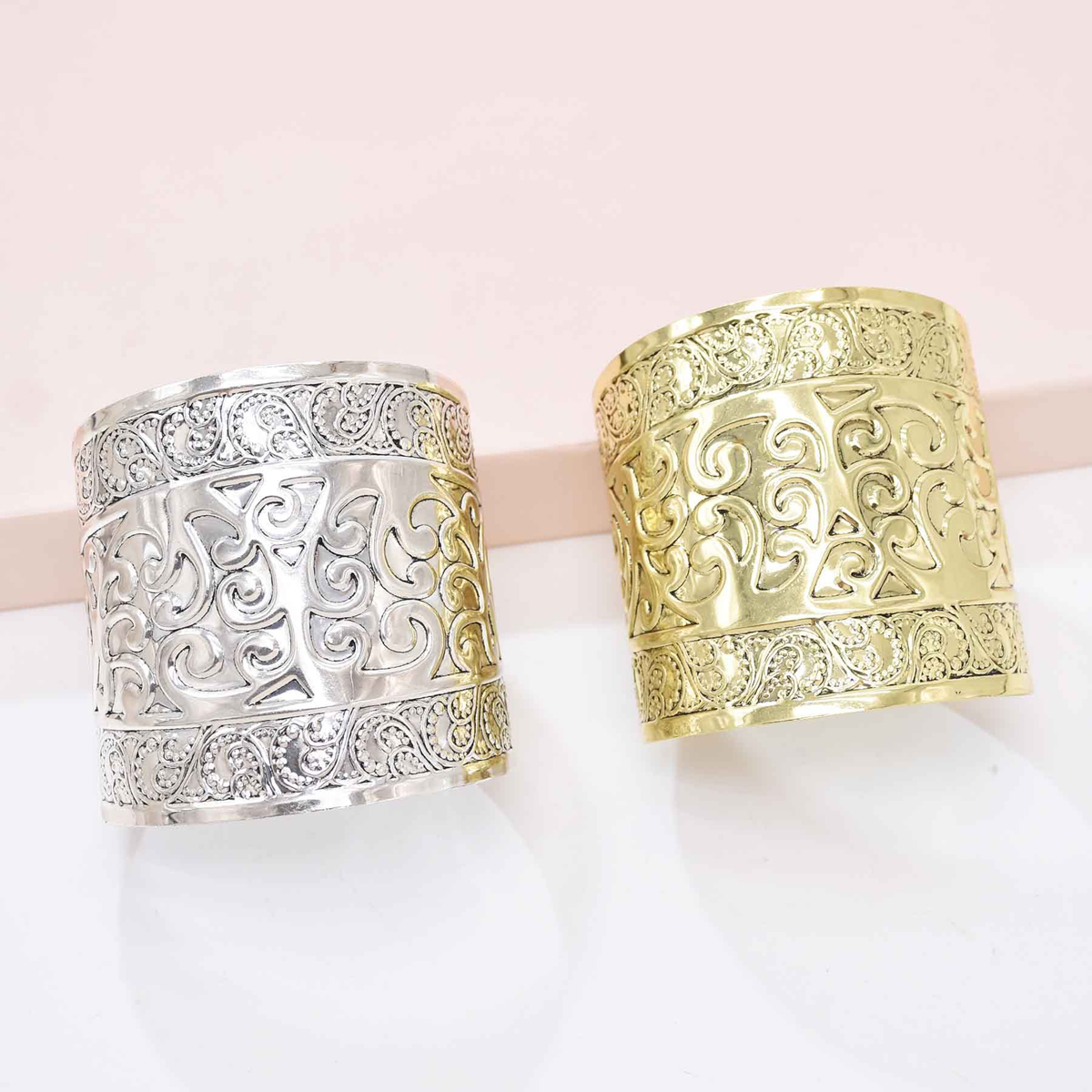 Vintage Alloy Carved Flower Cu - Women Fashion Pakistan recension och pris