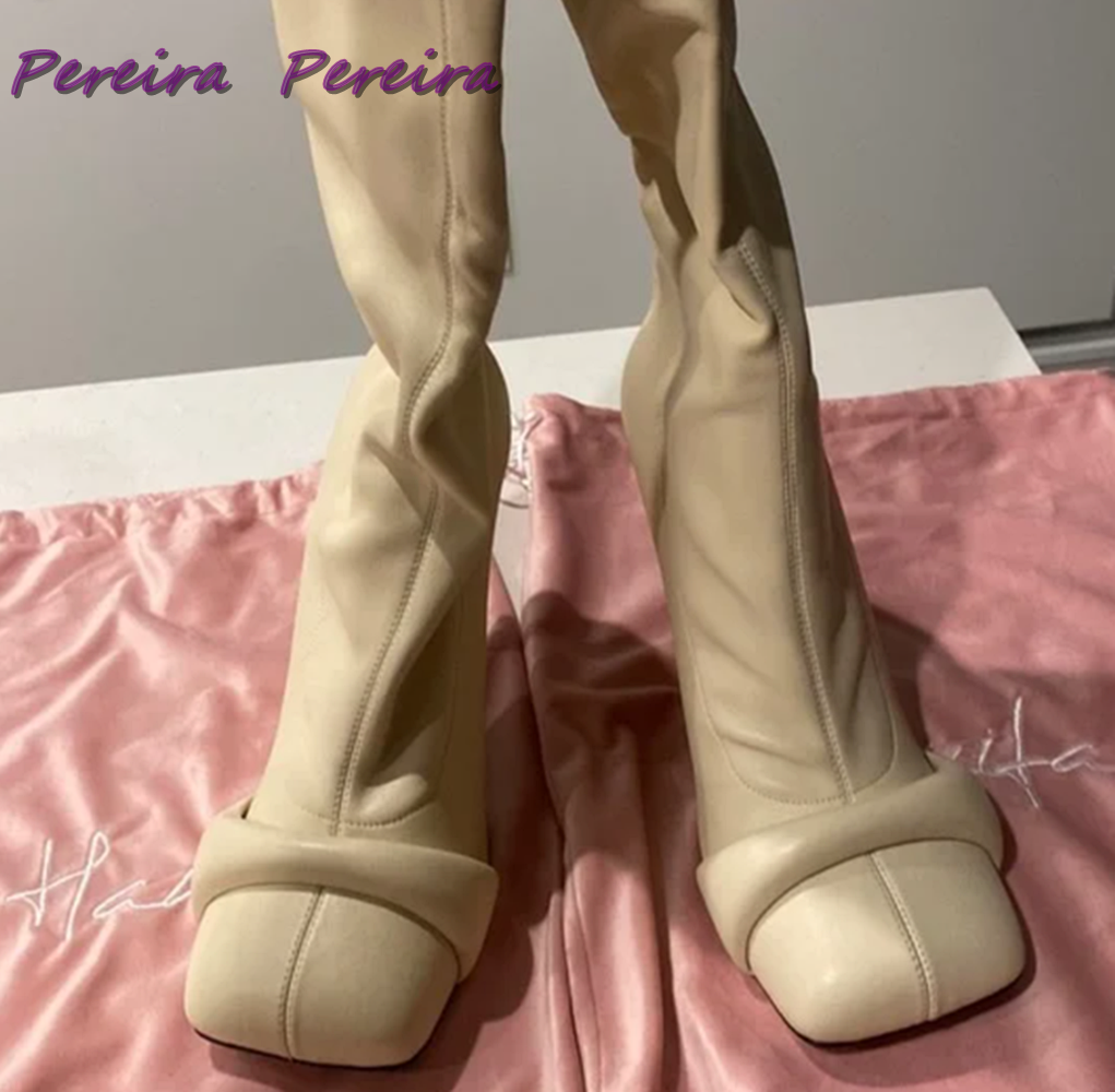 Solid Strange Style Knee-High  - Women'S Fashion Leather Boots recension och pris