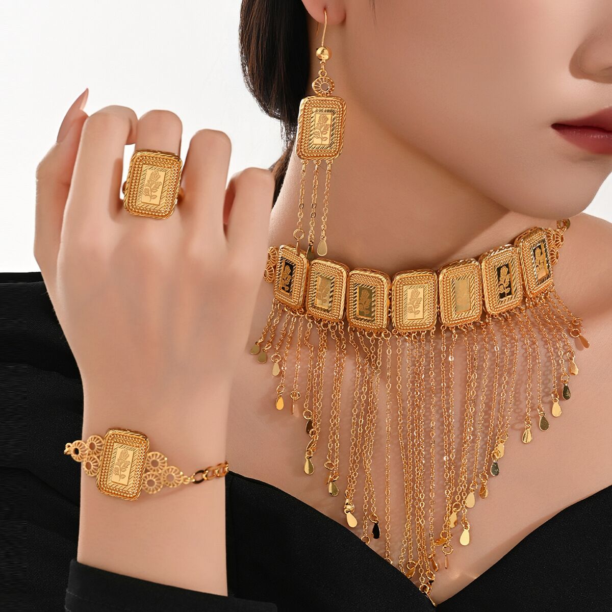 Fashion Dubai 24K Gold Plated  - Women'S Fashion Rings Gold recension och pris