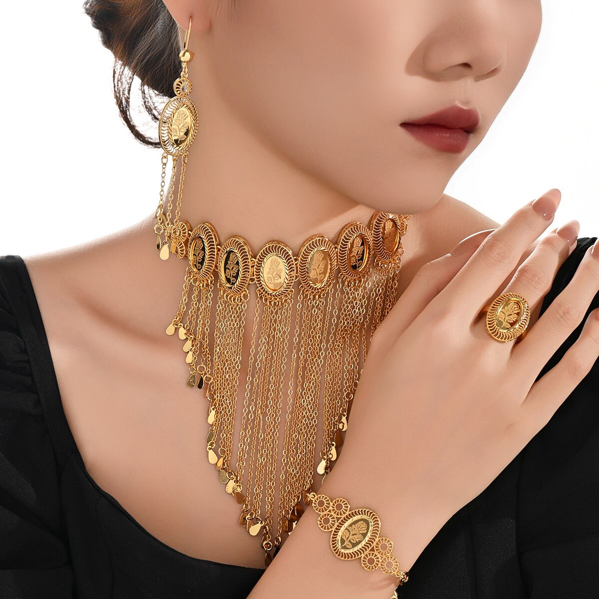 Fashion Dubai 24K Gold Plated  - Women'S Fashion Rings Gold recension och pris