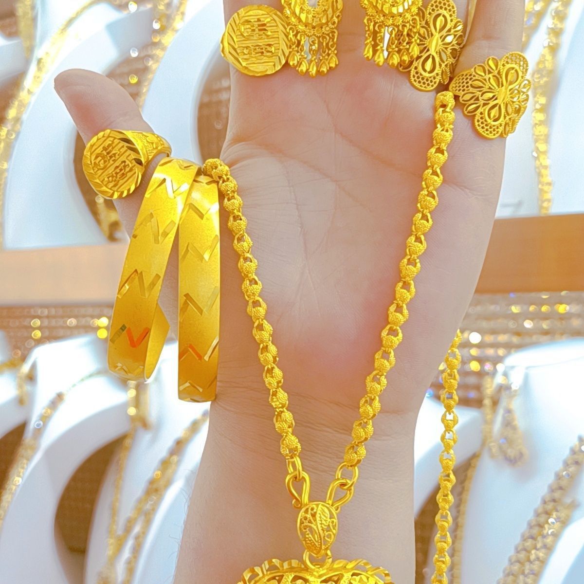 Popodion Women's Jewelry New 1 - Women'S Fashion Rings Gold recension och pris