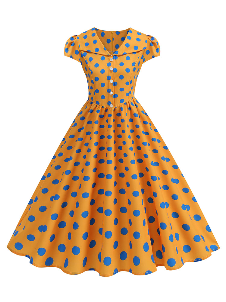 Women's Polka Dot Summer Dress - Women'S Fashion Of The 50S recension och pris