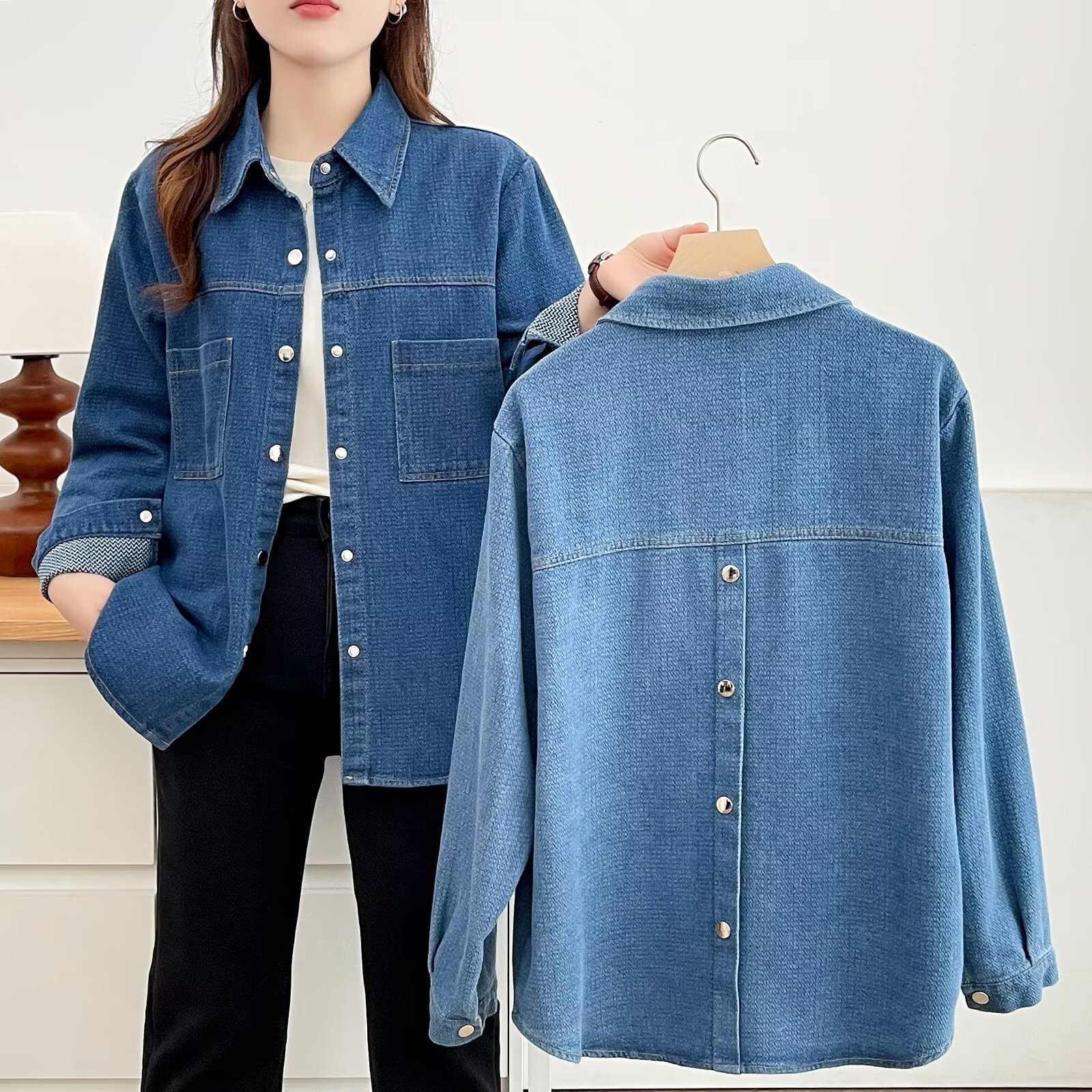Plus Size Women's Blouses 2025 - Women'S Fashion Denim Jacket recension och pris