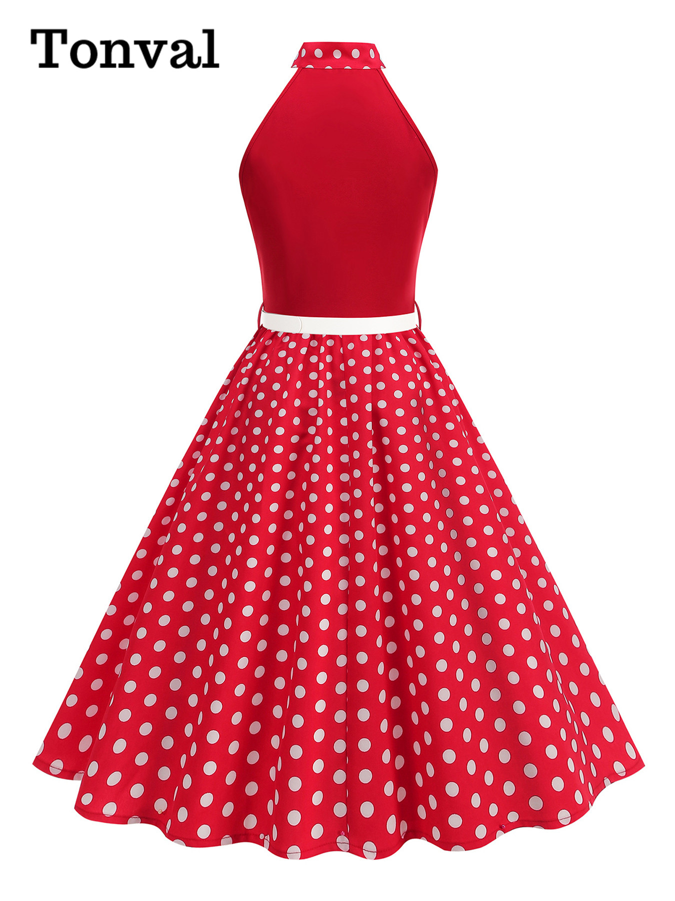 Tonval Bow Neck Halter Neck Po - Women'S Fashion Of The 50S recension och pris