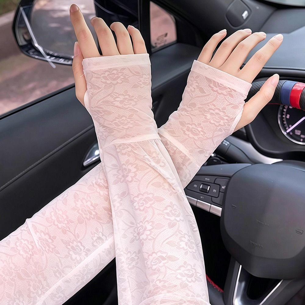 Fashion Lace Ice Silk Sleeves  - Women Fashion Gloves recension och pris