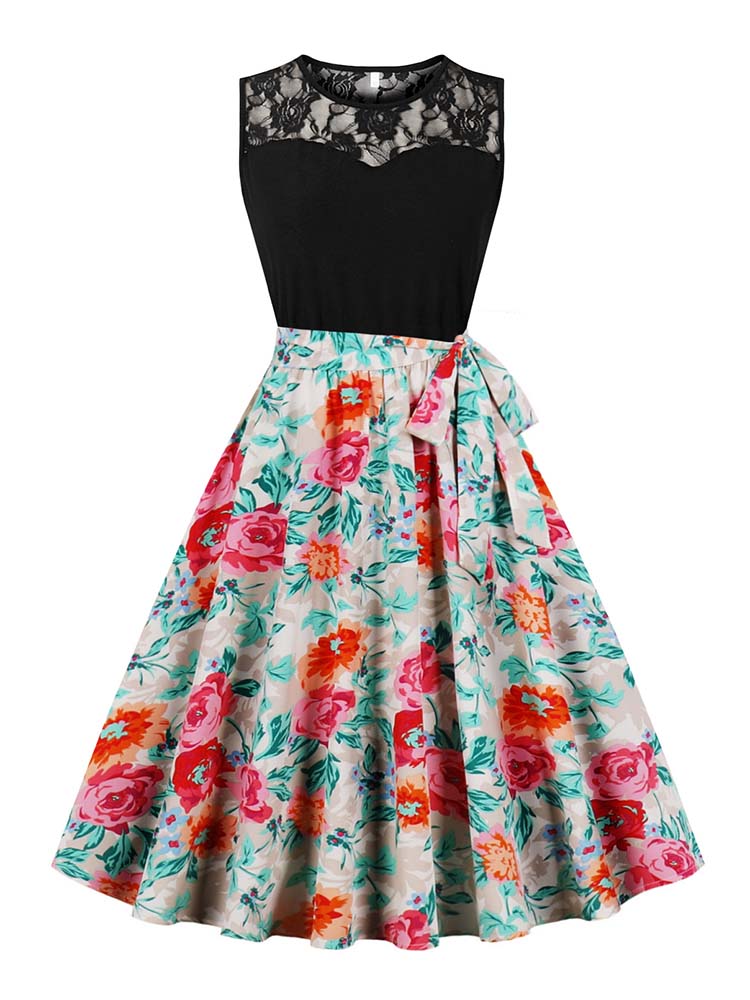 Elegant High Waist Sleeveless  - Women'S Fashion Of The 50S recension och pris