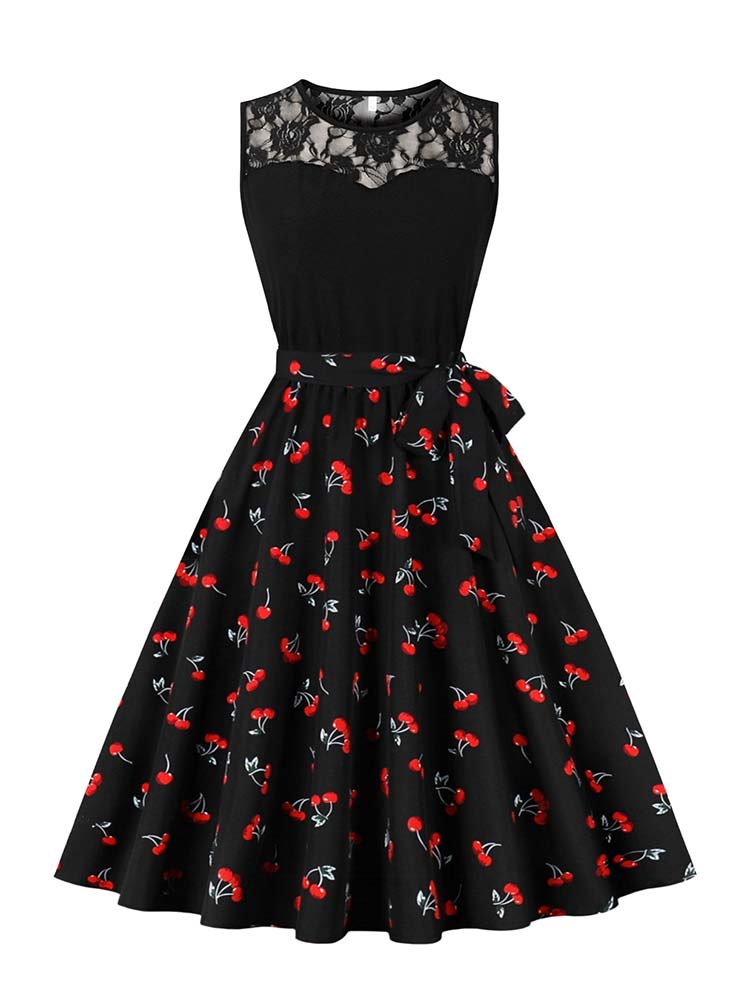 Elegant High Waist Sleeveless  - Women'S Fashion Of The 50S recension och pris
