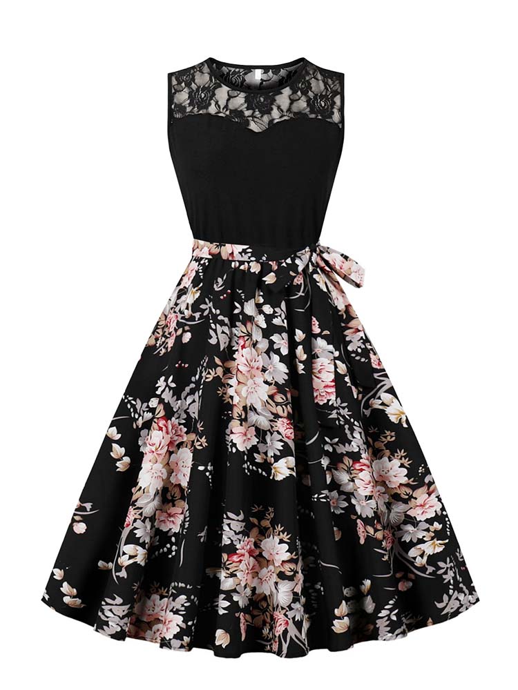 Elegant High Waist Sleeveless  - Women'S Fashion Of The 50S recension och pris