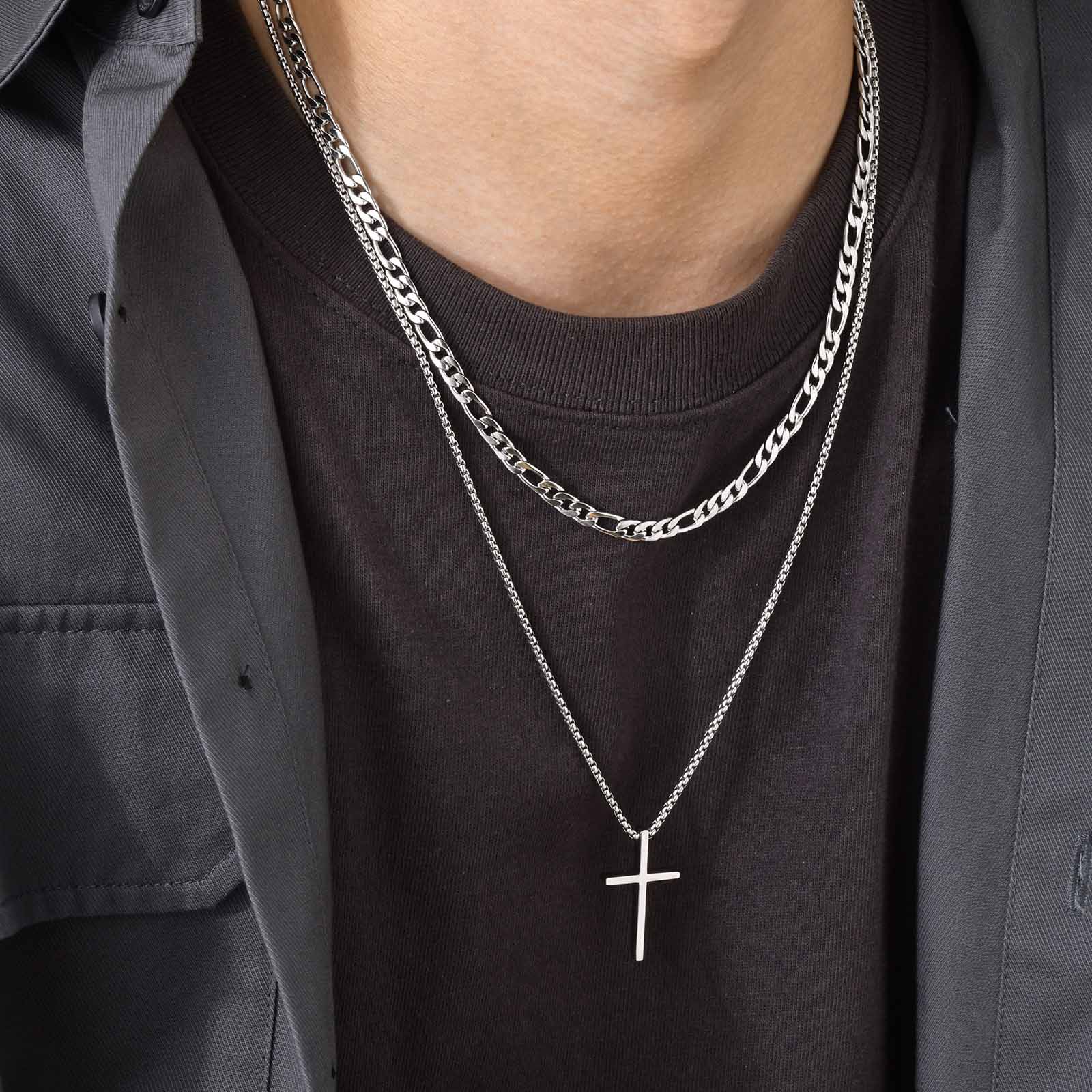 Trendy Cross Necklace for Men  - Women'S Fashion Of The 50S recension och pris