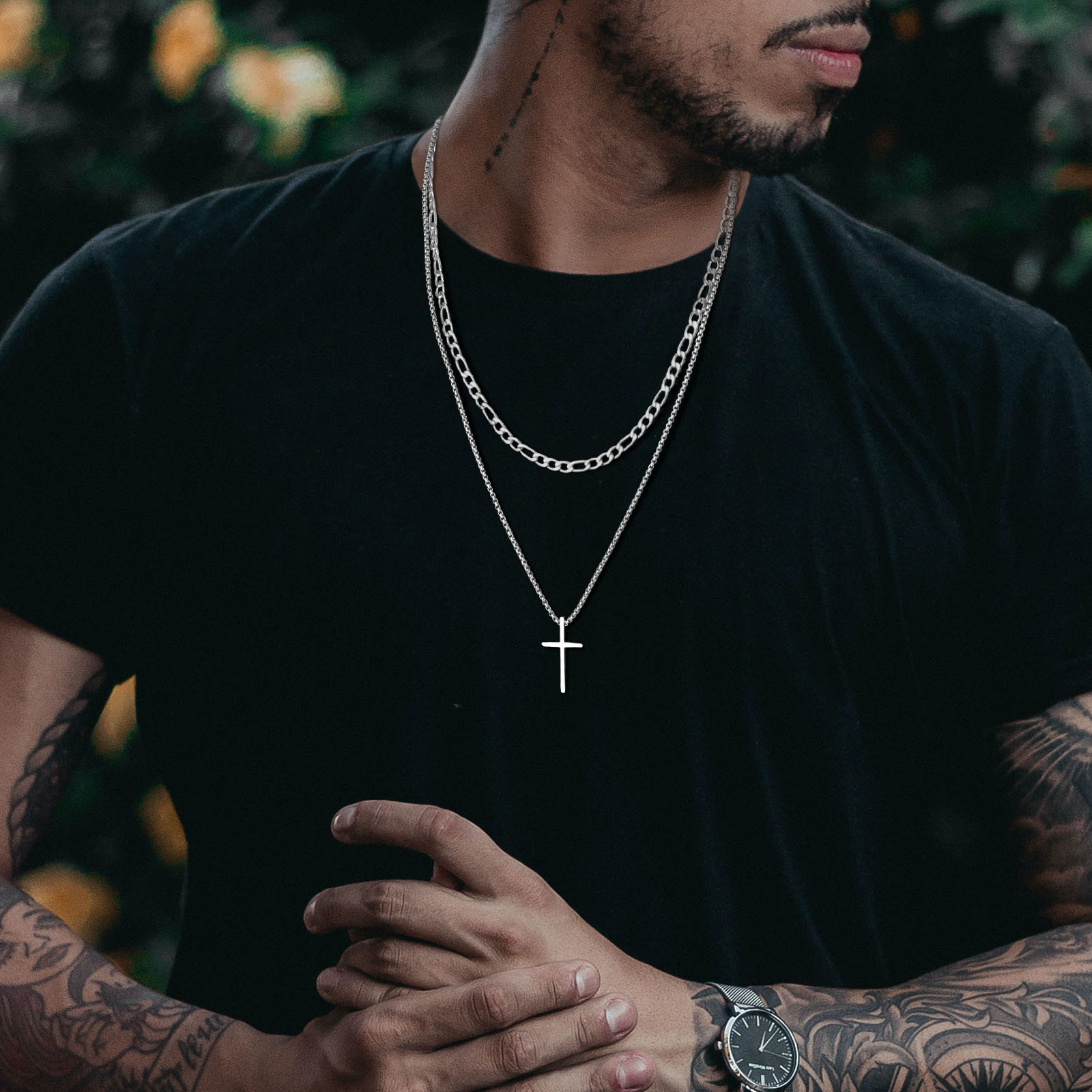 Trendy Cross Necklace for Men  - Women'S Fashion Of The 50S recension och pris