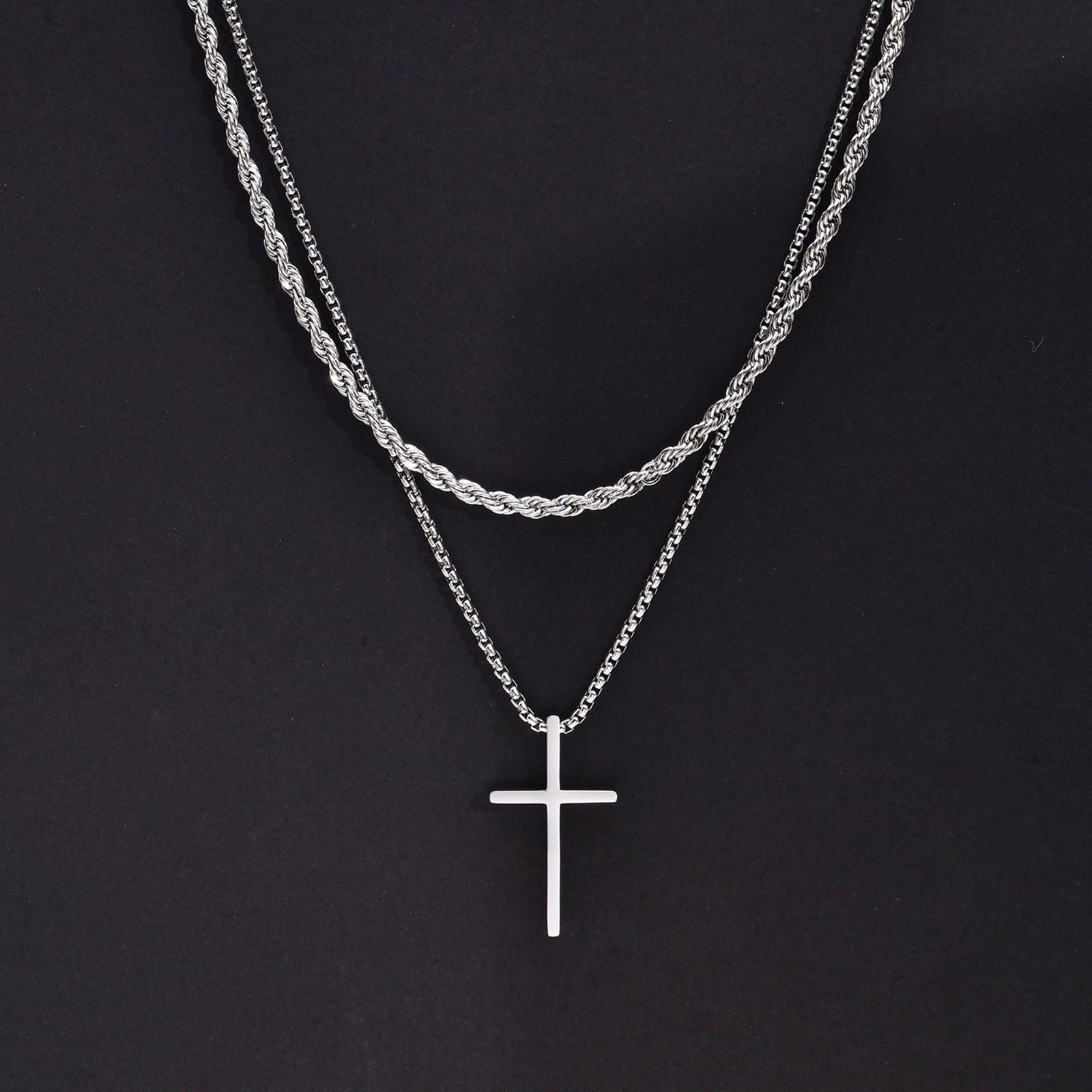 Trendy Cross Necklace for Men  - Women'S Fashion Of The 50S recension och pris