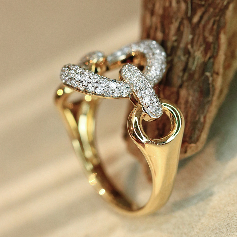Aazuo Fine Jewely Real 18K Yel - Women'S Fashion Rings Gold recension och pris