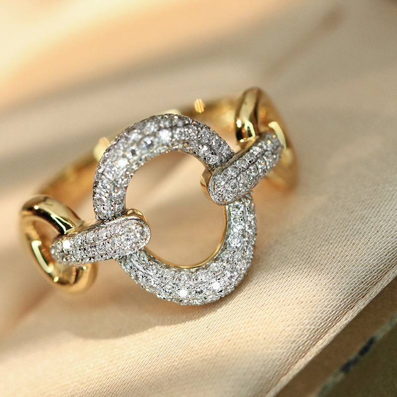 Aazuo Fine Jewely Real 18K Yel - Women'S Fashion Rings Gold recension och pris