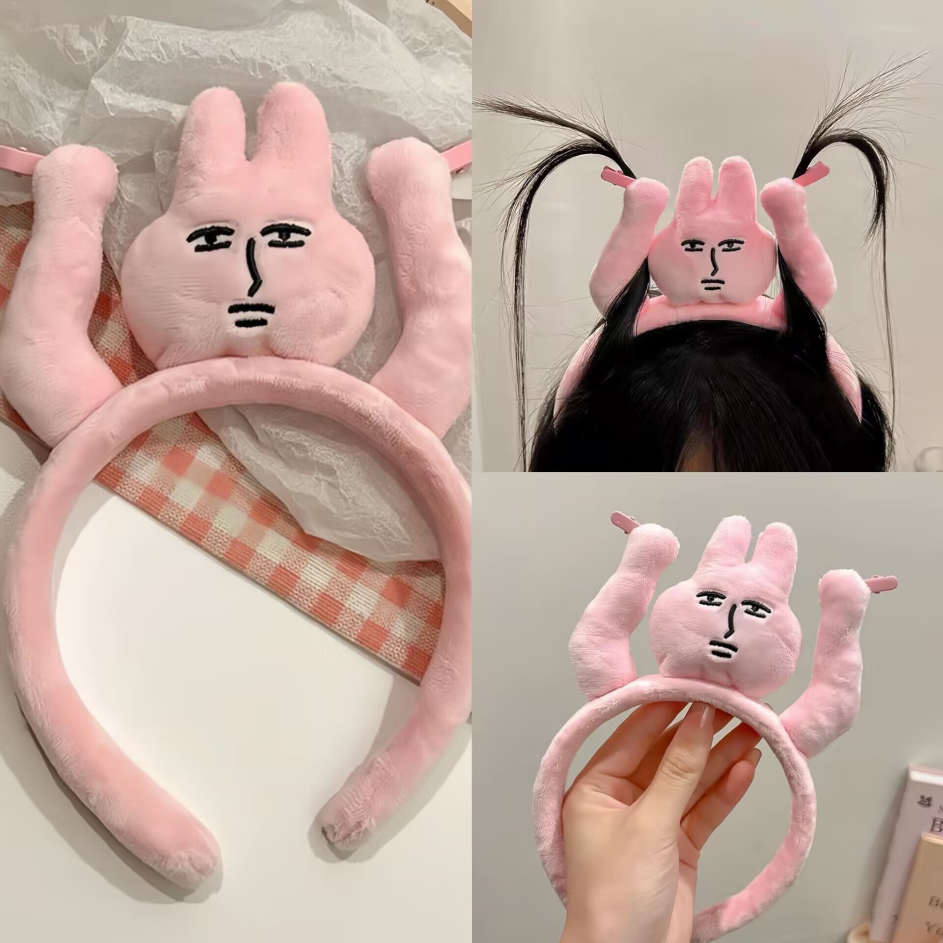 1pc Cute Pink Rabbit Ear Headb - Women Fashion Fun recension och pris