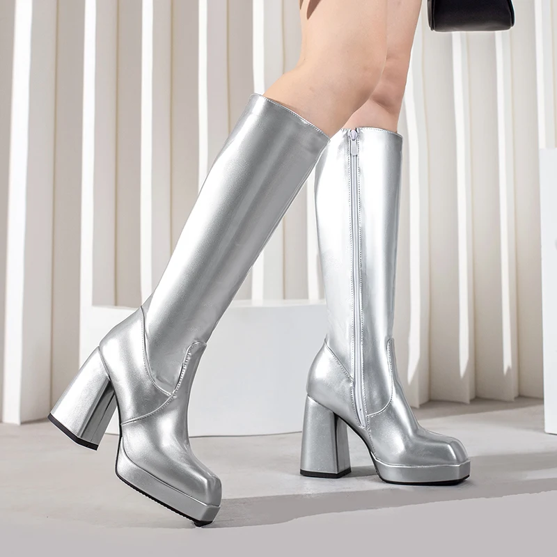 Green Winter Women Platform Kn - Women'S Fashion Leather Boots recension och pris