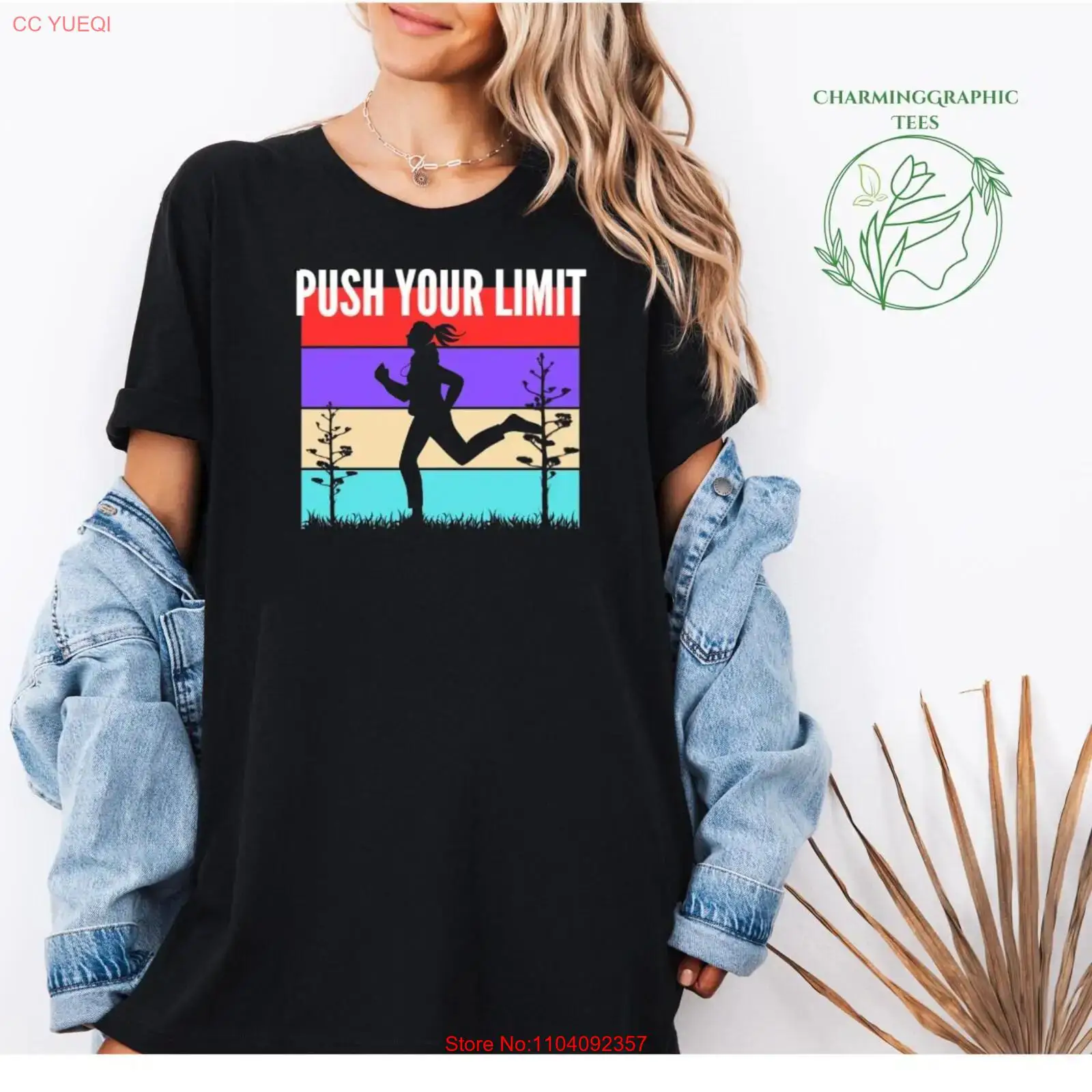 Retro Push the limits T shirt  - Women Fashion Fun recension och pris