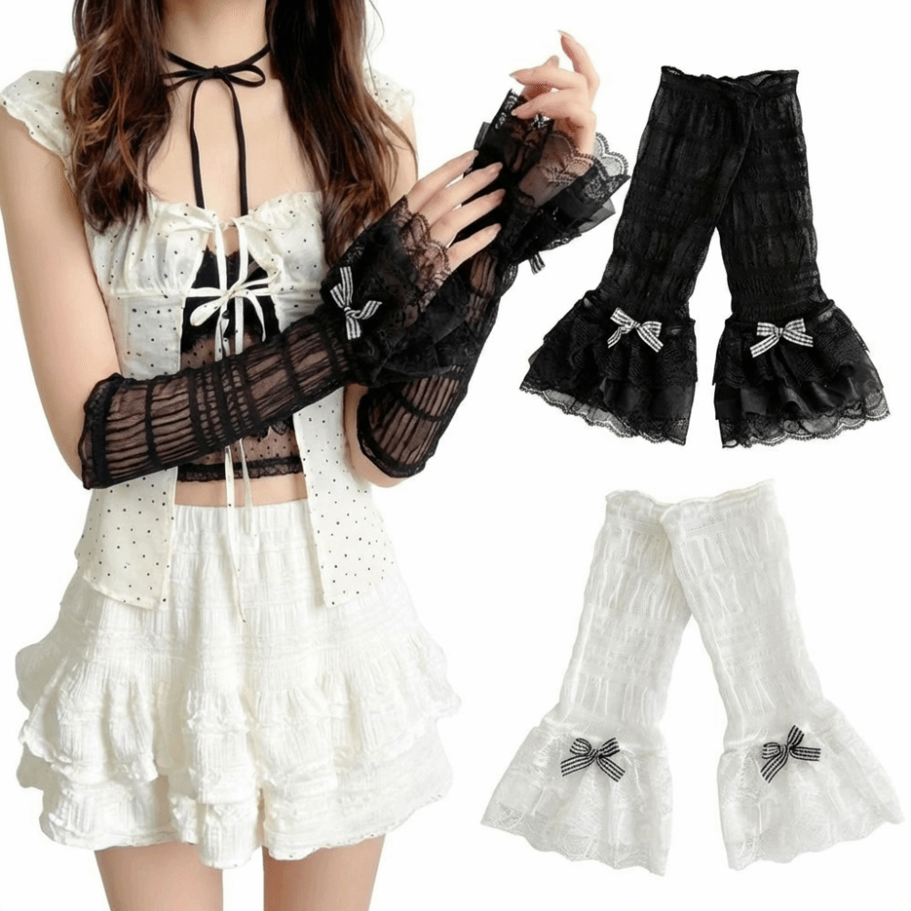 1 Pair Thin Lace Lace Arm Slee - Women Fashion Gloves recension och pris