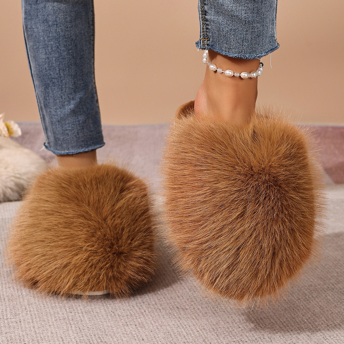 Warm Fluffy Slippers Green Bao - Women'S Fashion Winter 2026 recension och pris