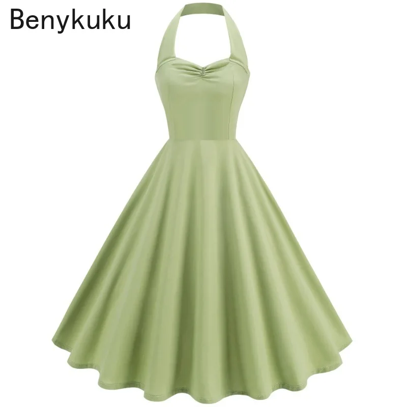 Solid Backless Pin Up 50s 60s  - Women'S Fashion Of The 50S recension och pris
