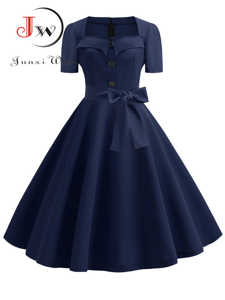 Women Vintage Dress Summer 50s - Women'S Fashion Of The 50S recension och pris