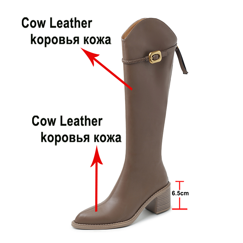 Meotina Women Genuine Leather  - Women'S Fashion Leather Boots recension och pris